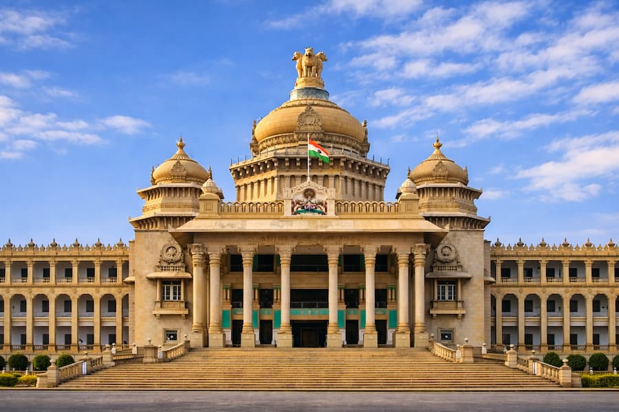 One day Bangalore sightseeing by private cab covering Lalbagh, Bangalore Palace, Cubbon Park, ISKCON Temple and Vidhana Soudha