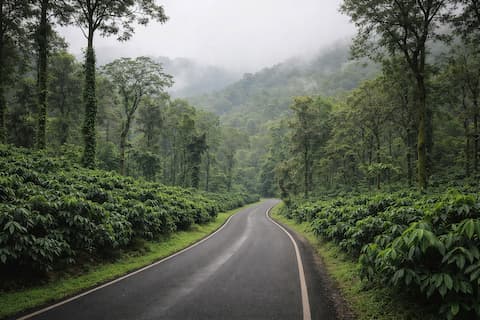 Mysore to Coorg one day sightseeing trip by private cab covering Abbey Falls, Raja’s Seat, Nisargadhama and Tibetan Golden Temple